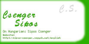 csenger sipos business card